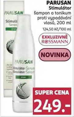 Rossmann Parusan šampon a tonikum nabídka
