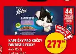 Penny Market KAPSIČKY PRO KOČKY FANTASTIC FELIX, 44x 85 g nabídka