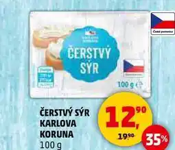 Penny Market ČERSTVÝ SÝR KARLOVA KORUNA, 100 g nabídka