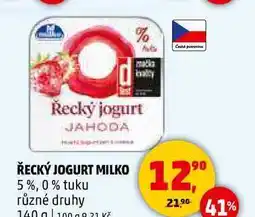 Penny Market ŘECKÝ JOGURT MILKO 5%, 0% tuku různé druhy, 140 g nabídka