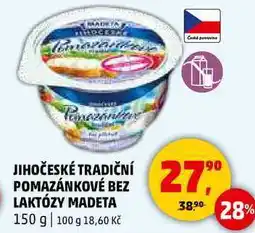 Penny Market JIHOČESKÉ TRADIČNÍ POMAZÁNKOVÉ BEZ LAKTÓZY MADETA, 150 g nabídka