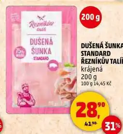 Penny Market DUŠENÁ ŠUNKA STANDARD ŘEZNÍKŮV TALÍŘ krájená, 200 g nabídka
