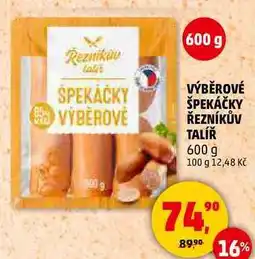 Penny Market VÝBĚROVÉ ŠPEKÁČKY ŘEZNÍKŮV TALÍŘ, 600 g nabídka