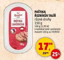 Penny Market PAŠTIKA ŘEZNÍKŮV TALÍŘ různé druhy, 150 g nabídka