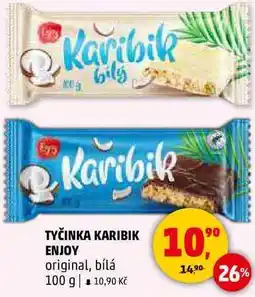 Penny Market TYČINKA KARIBIK ENJOY original, bílá, 100 g nabídka