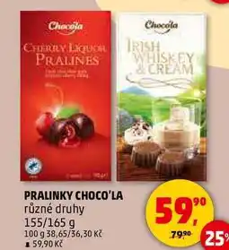 Penny Market PRALINKY CHOCO'LA různé druhy, 155/165 g nabídka