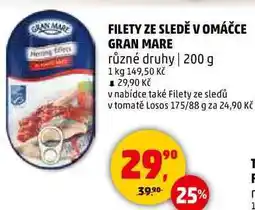 Penny Market FILETY ZE SLEDĚ V OMÁČCE GRAN MARE různé druhy, 200 g nabídka
