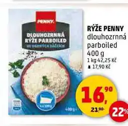 Penny Market RÝŽE PENNY dlouhozrnná parboiled, 400 g nabídka