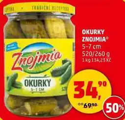 Penny Market OKURKY ZNOJMIA 5-7 cm, 520/260 g nabídka
