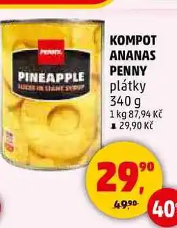Penny Market KOMPOT ANANAS PENNY plátky, 340 g nabídka