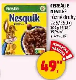Penny Market CEREÁLIE NESTLÉ různé druhy, 225/250 g nabídka