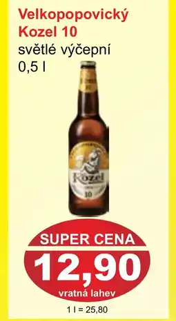 PLUS JIP Velkopopovický Kozel 10 nabídka