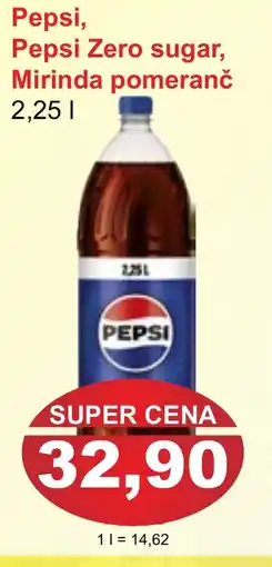 PLUS JIP Pepsi, Pepsi Zero sugar, Mirinda pomeranč nabídka