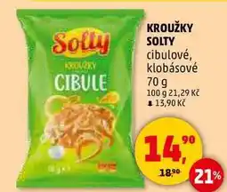 Penny Market CIBULE KROUŽKY SOLTY cibulové, klobásové, 70 g nabídka