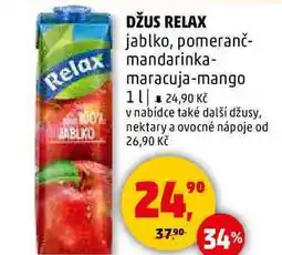 Penny Market DŽUS RELAX jablko, pomeranč- mandarinka- maracuja-mango, 1 l nabídka