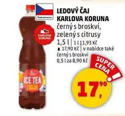 Penny Market LEDOVÝ ČAJ KARLOVA KORUNA černý s broskví, 1,5 l nabídka