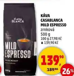Penny Market KÁVA CASABLANCA MILD ESPRESSO zrnková, 500 g nabídka