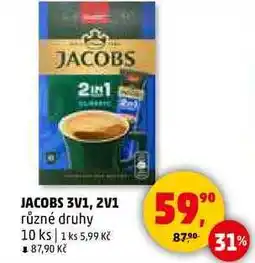Penny Market JACOBS 3V1, 2V1 různé druhy, 10 ks nabídka