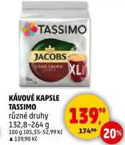 Penny Market KÁVOVÉ KAPSLE TASSIMO různé druhy, 132,8-264 g nabídka