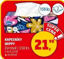Penny Market KAPESNÍKY WIPPY 2vrstvé, 150 ks nabídka