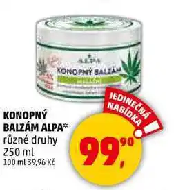 Penny Market KONOPNÝ BALZÁM ALPA různé druhy, 250 ml nabídka