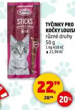 Penny Market TYČINKY PRO KOČKY LOUISA různé druhy, 50 g nabídka