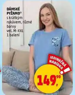 Penny Market DÁMSKÉ PYŽAMO s krátkým rukávem, různé barvy vel. M-XXL, 1 balení nabídka