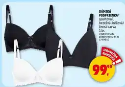 Penny Market DÁMSKÁ PODPRSENKA sportovní, bezešvá, béžová/ černá barva, 1 ks nabídka