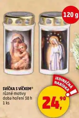 Penny Market SVÍČKA S VÍČKEM různé motivy doba hoření 38 h, 1 ks nabídka