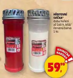 Penny Market HŘBITOVNÍ SVÍČKA doba hoření až 160 h, bílá/ červená barva, 1 ks nabídka
