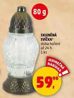 Penny Market SKLENĚNÁ SVÍČKA doba hoření až 24 h, 1 ks nabídka