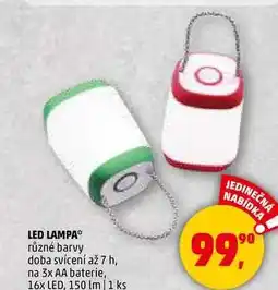 Penny Market LED LAMPA různé barvy doba svícení až 7 h, na 3x AA baterie, 16x LED, 150 lm, 1 ks nabídka