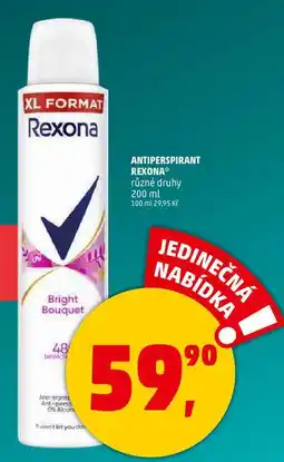 Penny Market ANTIPERSPIRANT REXONA různé druhy, 200 ml nabídka