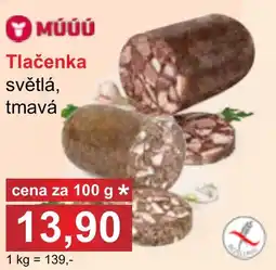 PLUS JIP Tlačenka světlá, tmavá nabídka