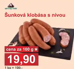 PLUS JIP Šunková klobása s nivou nabídka