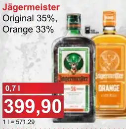 PLUS JIP Jägermeister Original 35%, Orange 33% nabídka