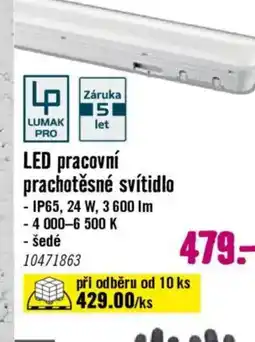 Hornbach LED pracovní prachotěsné svítidlo nabídka