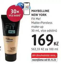 dm drogerie MAYBELLINE NEW YORK Fit Me! 30 ml, více odstínů make-up nabídka