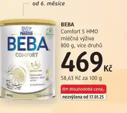 dm drogerie BEBA Comfort 5 HMO mléčná výživa nabídka
