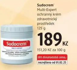 dm drogerie Sudocrem Multi-Expert ochranný krém zdravotnický prostředek nabídka
