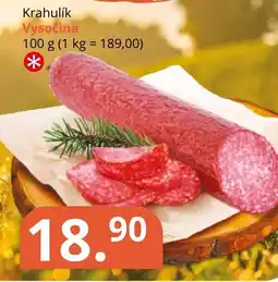 Potraviny CZ Krahulík Vysočina nabídka