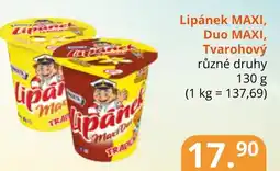 Potraviny CZ Lipánek MAXI, Duo MAXI, Tvarohový nabídka