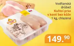 Potraviny CZ Vodňanská drůbež Kuřecí prsa s kostí bez kůže nabídka