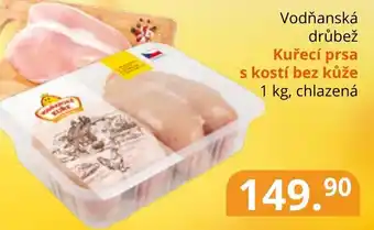 Potraviny CZ Vodňanská drůbež Kuřecí prsa s kostí bez kůže nabídka
