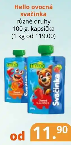 Potraviny CZ Hello ovocná svačinka nabídka