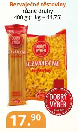 Potraviny CZ Bezvaječné těstoviny nabídka