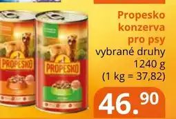 Potraviny CZ Propesko konzerva pro psy nabídka