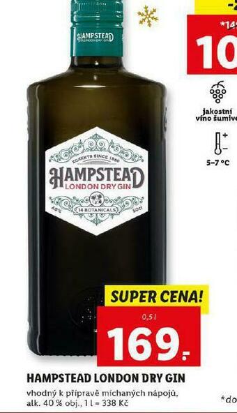 Lidl Hampstead london dry gin nabídka