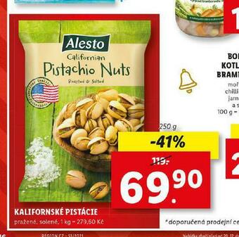 Lidl Kalifornské pistácie nabídka