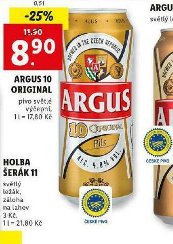 Lidl Pivo argus 10 original nabídka